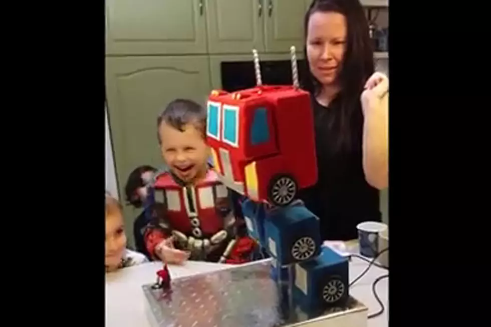 Moving Optimus Prime Birthday Cake Transforms Into Yummy