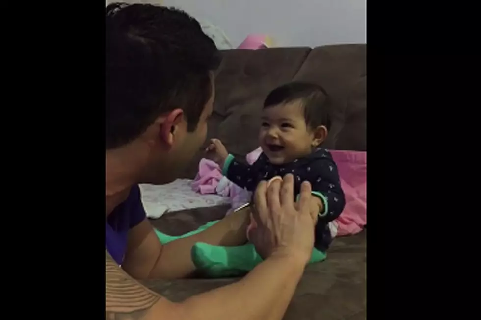Adorable Girl Has Giggle Fit When Dad Cuts Her Nails