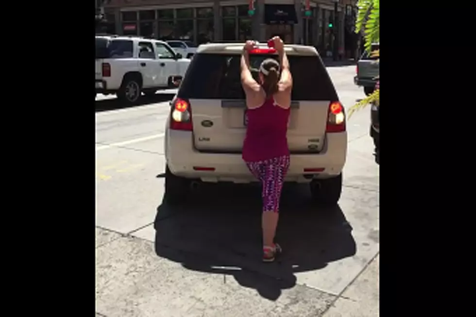 Woman Is Willing to Get Run Over for a Parking Spot