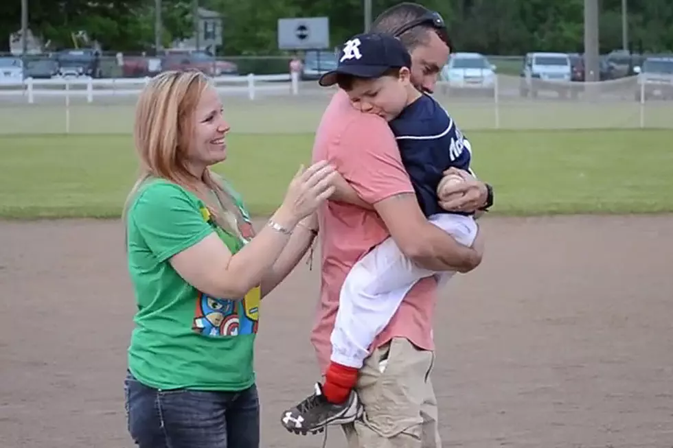 Little Leaguer’s Year Made When Military Dad Surprises Him at Game