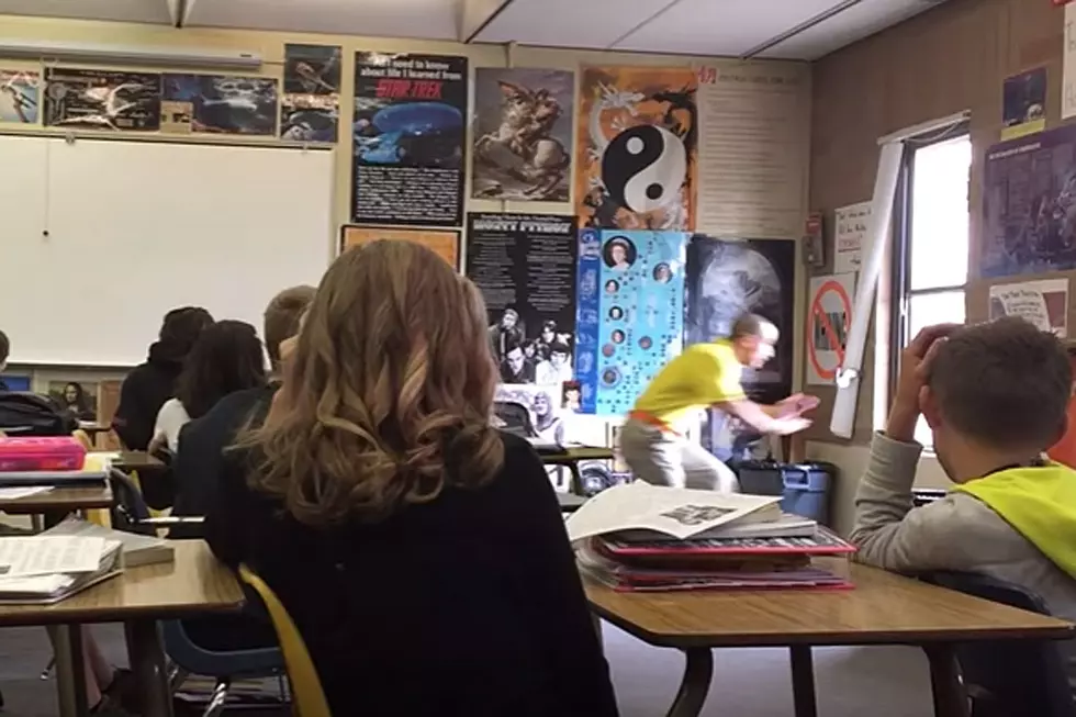 Teacher Shocks Students By Jumping Out Window