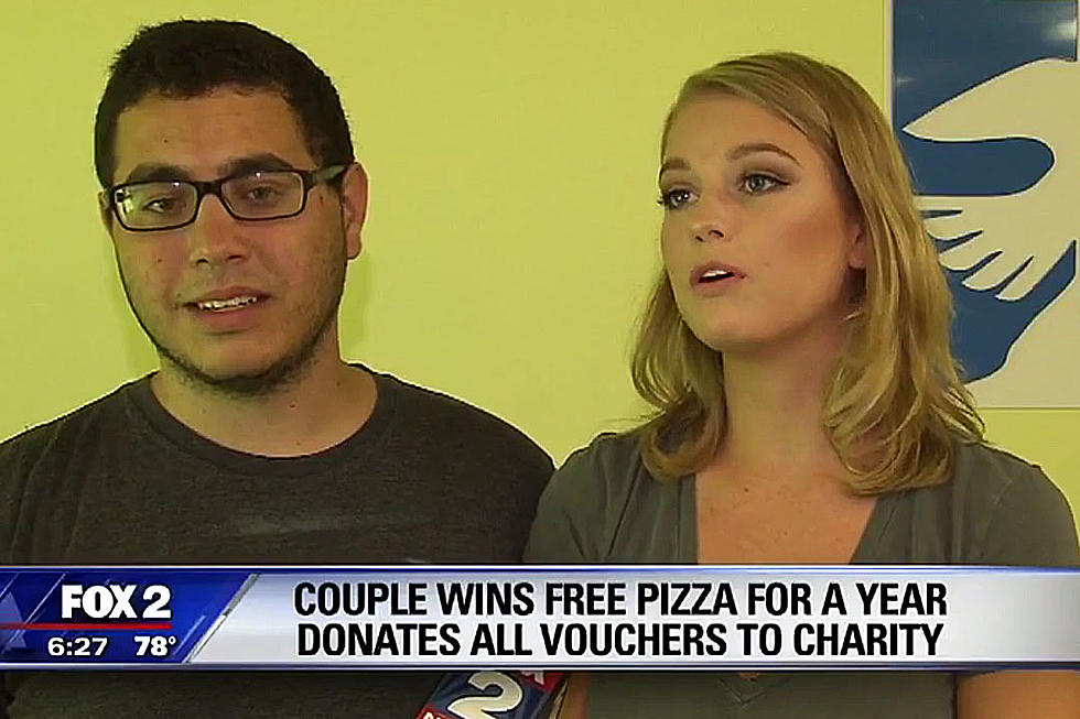Couple That Wins Pizza for a Year Donates It All