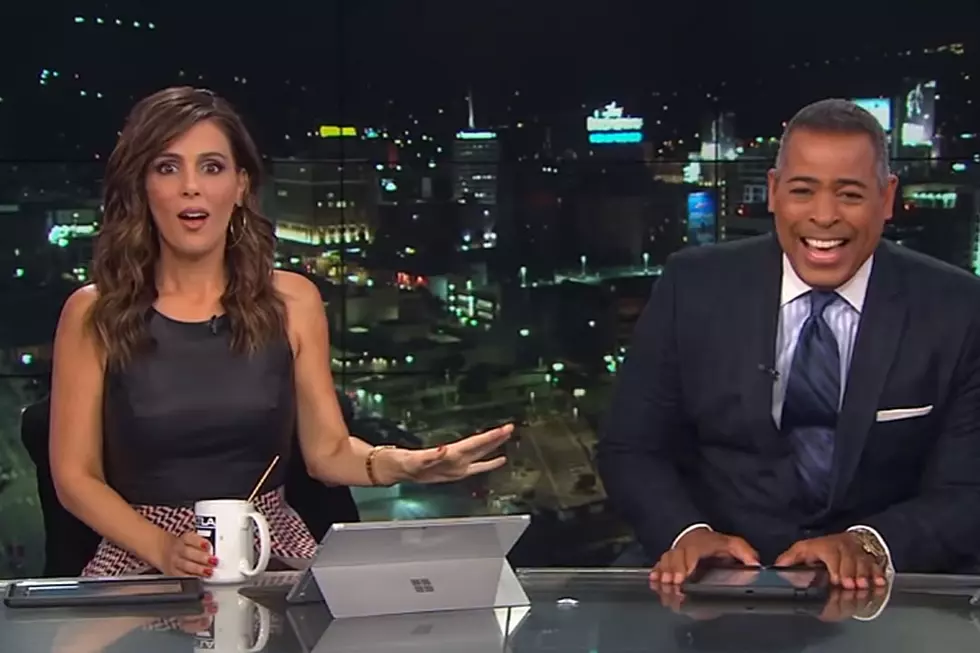 Anchors Have Major Giggle Fit While Covering Sewage Leak