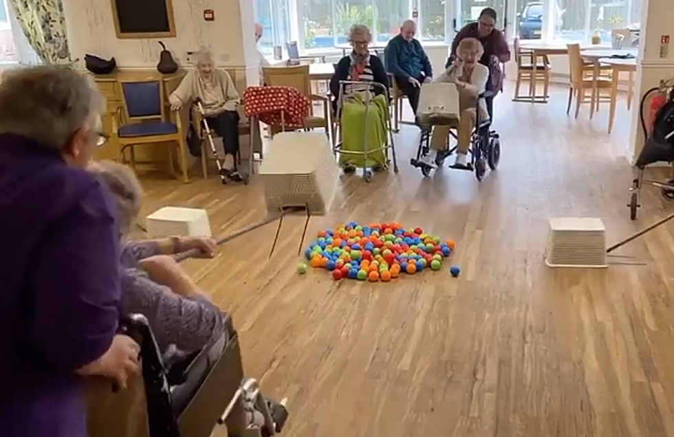 WATCH: Care-Home Patients Play Hungry Hungry Hippos In Isolation