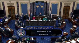 Former President Trump Acquitted in 57-43 Senate Vote