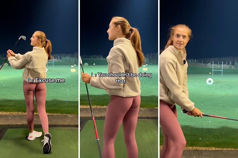 Clueless Guy Mansplains Golf Swing to Female Pro at Driving Range: WATCH