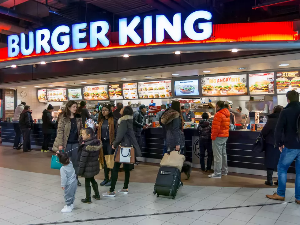 Crowd waiting at Burger King