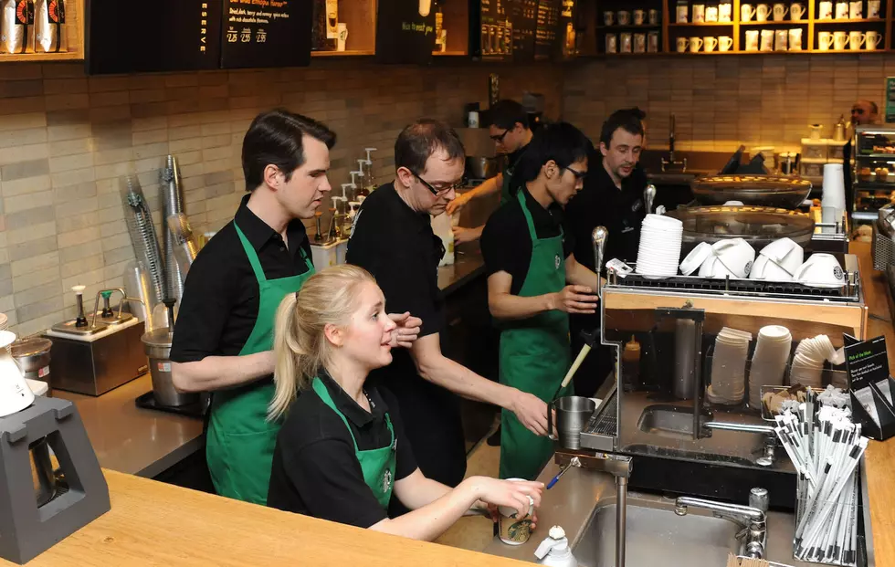 Baristas working at Starbucks