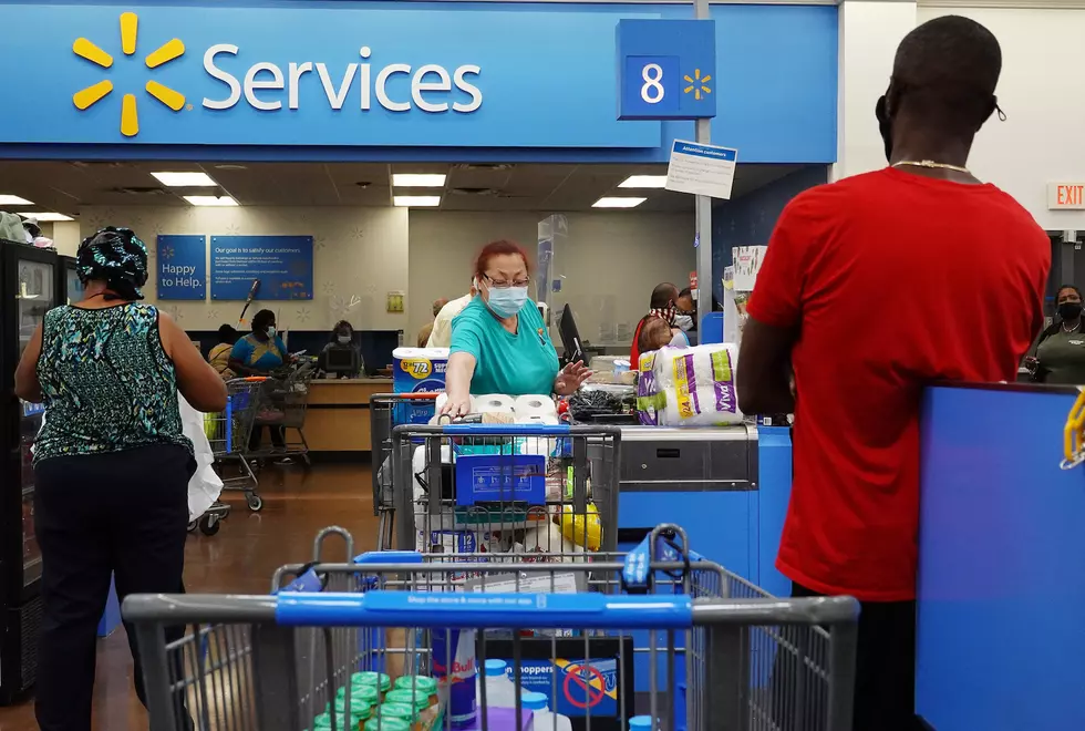 Walmart self-checkout lanes