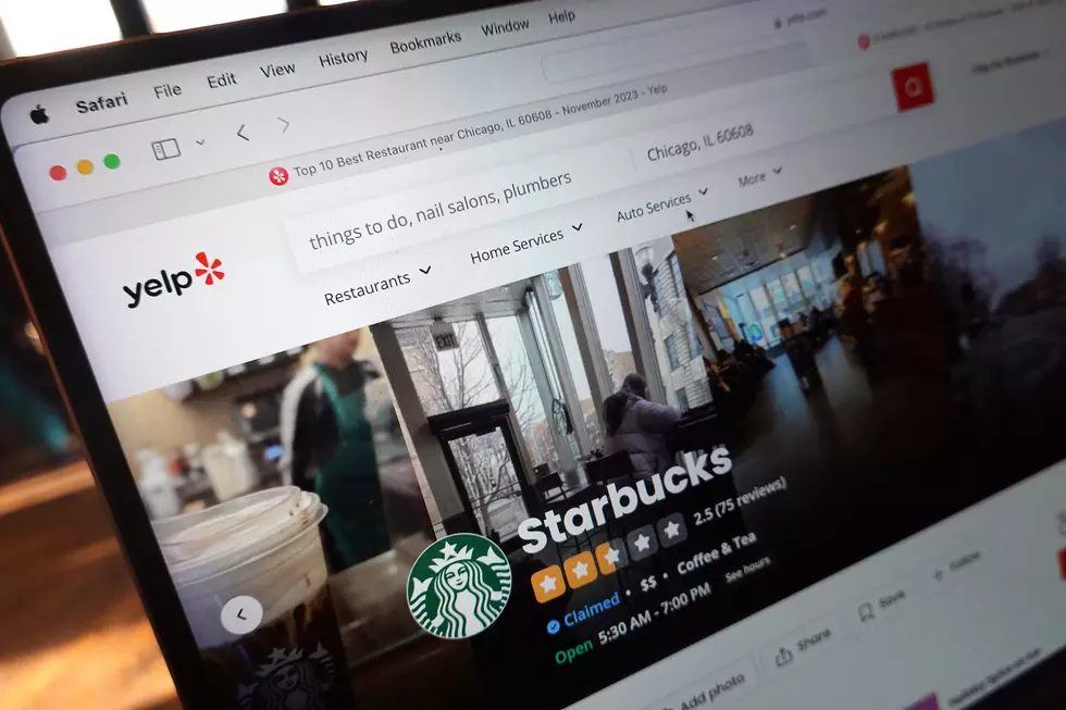 Yelp website on a laptop