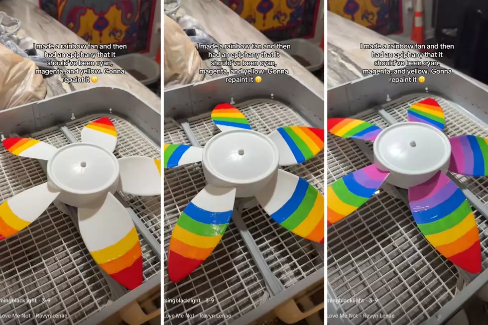 Pattern progression of rainbow fan creation