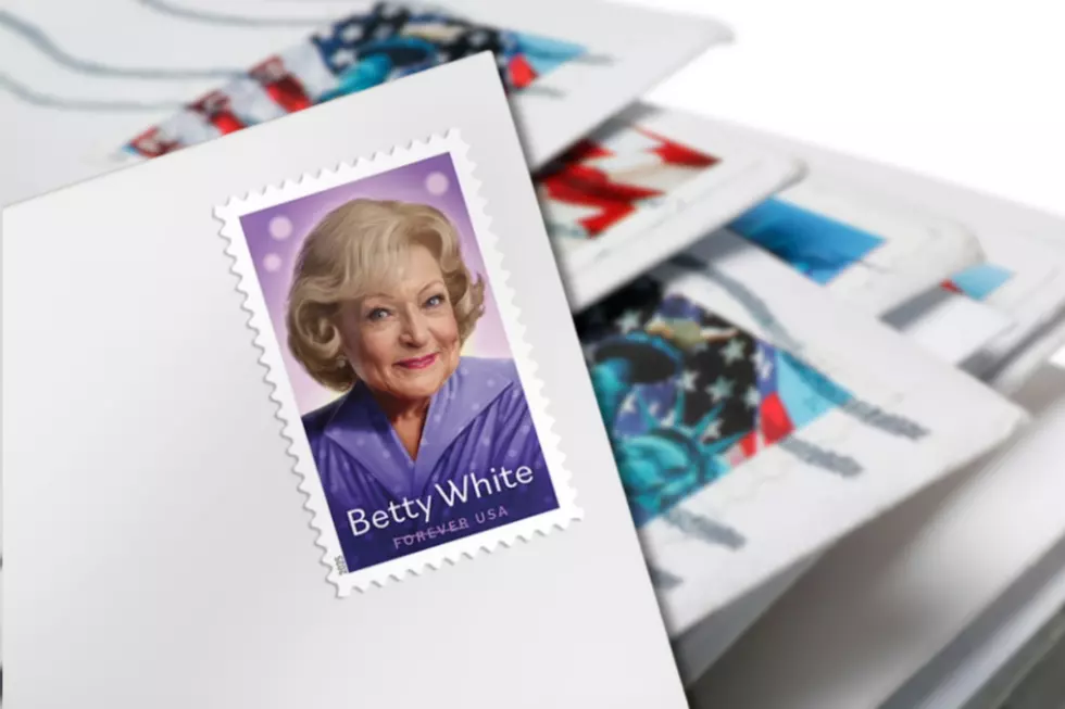 Betty White stamp on a letter
