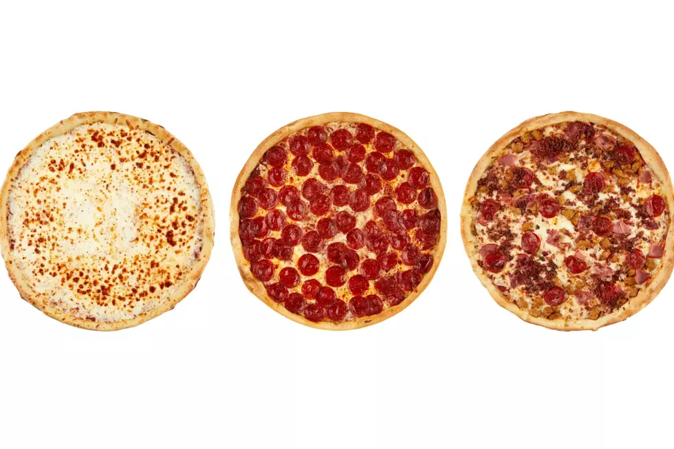 three different options of pizza at Sam's Club