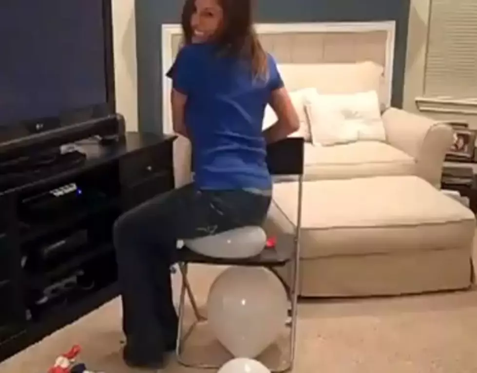 Texas Rangers Fan Celebrates Playoffs By Popping Balloons With Her Bottom [Video]