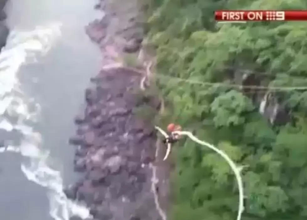 Girl Survives Bungee Cord Snap In Croc-Infested Waters [Video]