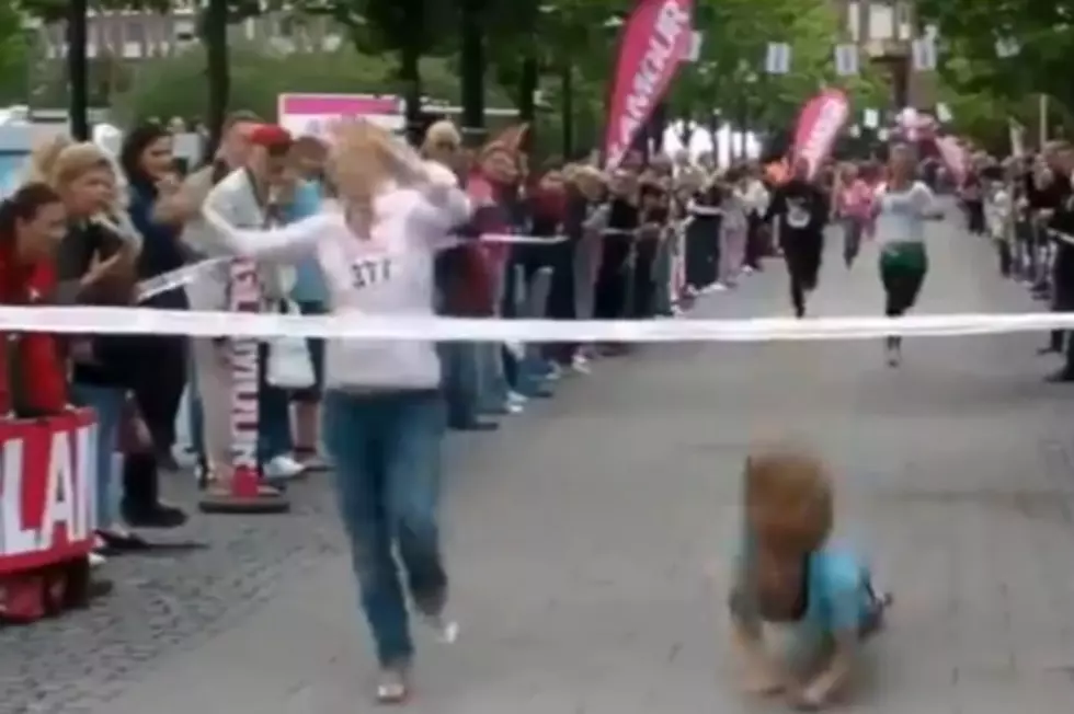 Woman Faceplants At The End Of A Stiletto Heel Race [Video]