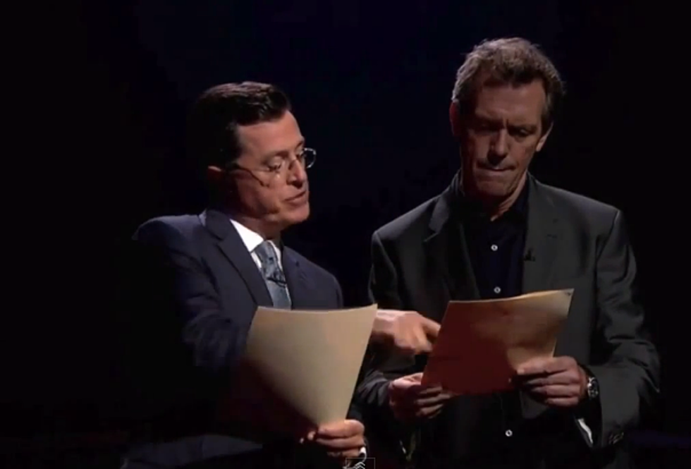 Stephen Colbert And Hugh Laurie’s Dirty Word Monologue [NSFW Video]