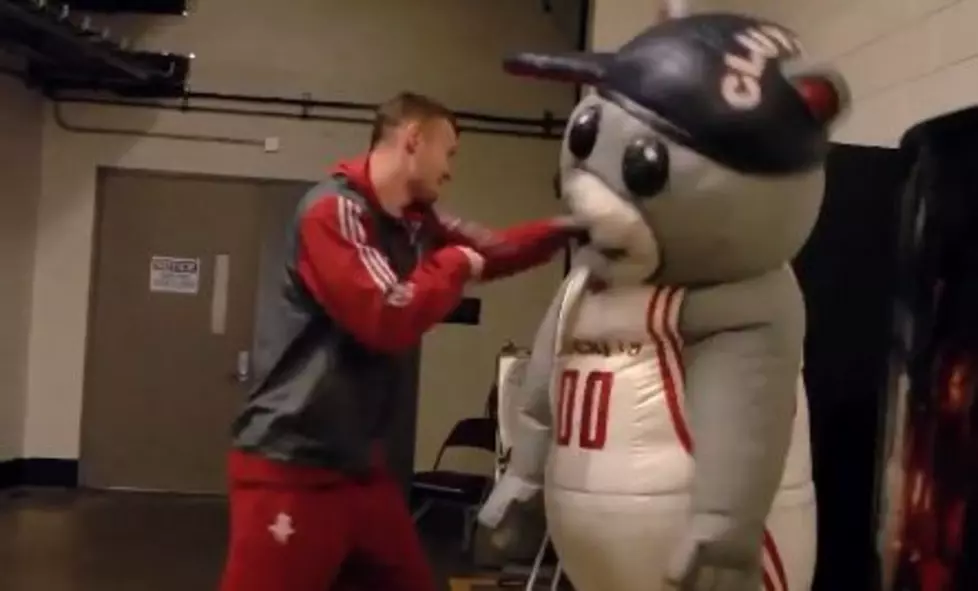 Houston Rockets Mascot Hilariously Terrorizes Players [Video]