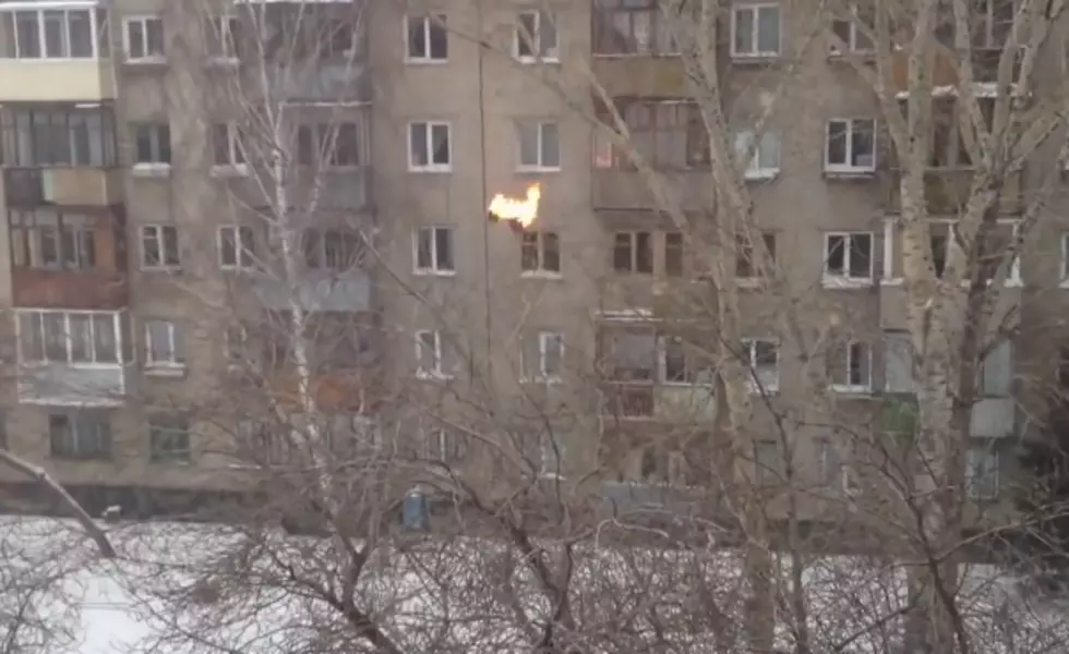 Crazy Russian Guy Lights Himself On Fire Then Jumps Off Building [Video]