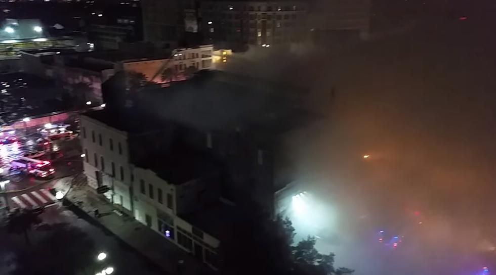 New Orleans Firefighters Battling Huge Building Fire On Canal Street