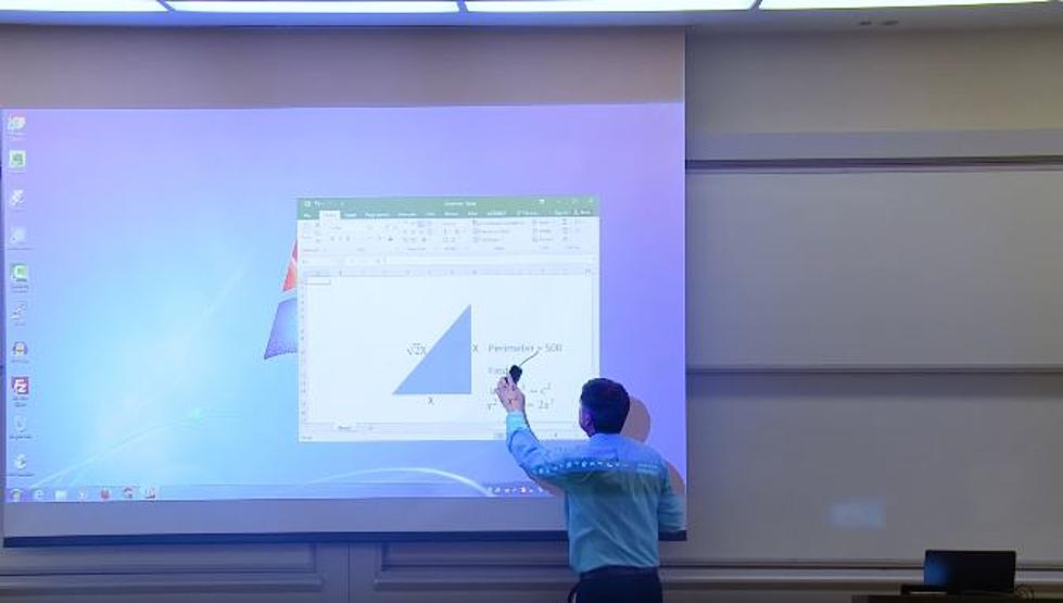 Math Professor Has Fun With Students By Performing A Projector Prank [VIDEO]