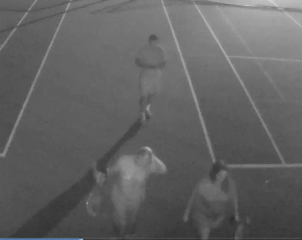 Surveillance Captures 4 People Damaging Glady Trahan Tennis Centre In Crowley