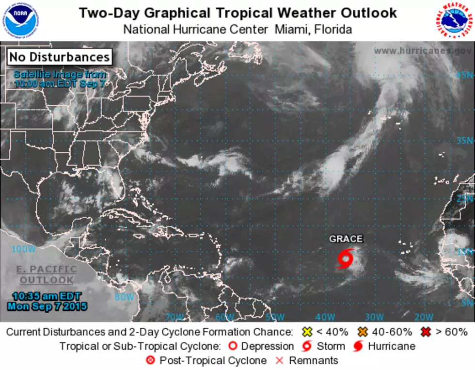 Tropical Storm Grace Moving West Across The Atlantic