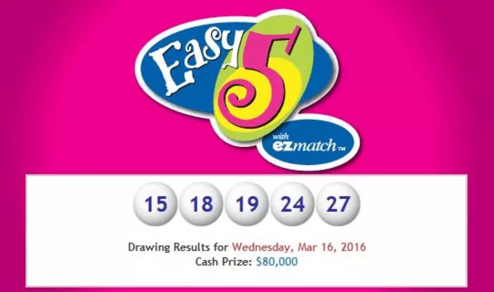 Winning &#8216;Easy 5&#8242; Lottery Ticket Sold In Acadiana