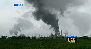 Crews Working Fire &#038; Explosion At Motiva Oil Refinery In St. James Parish