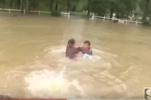 Louisiana Woman Saved From Flooding Meets Her Rescuer