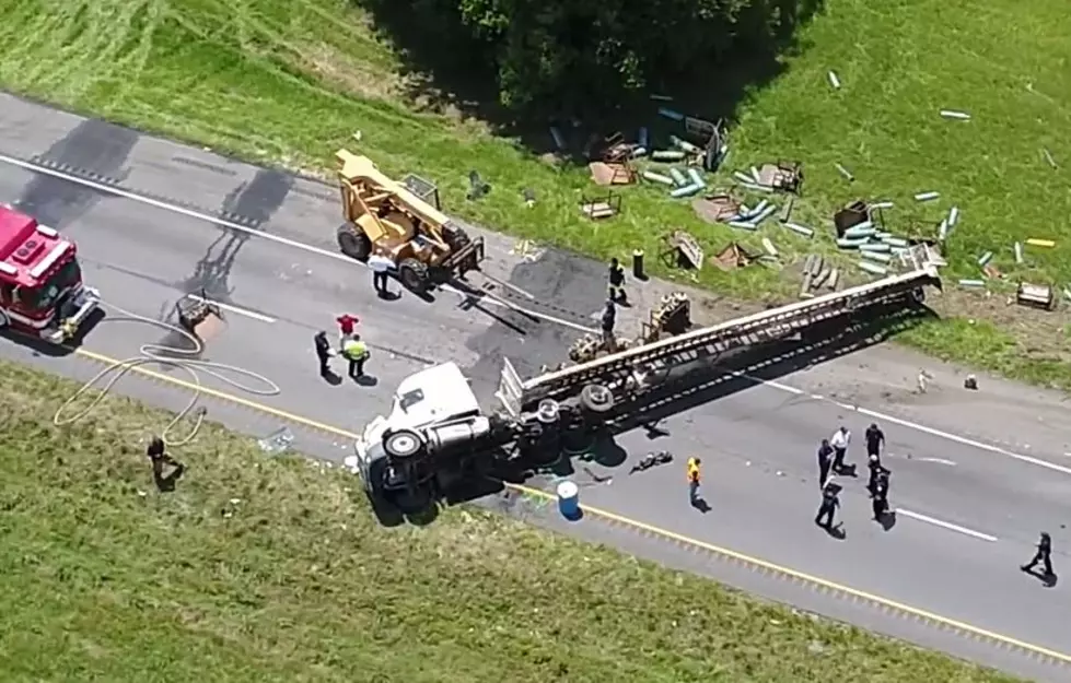 Drone Video Shows Fatal 18-Wheeler Crash Scene