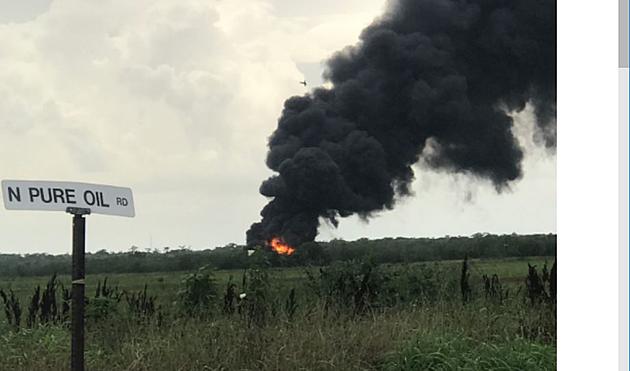 Crude Oil Tanks Burn At Gueydan Plant