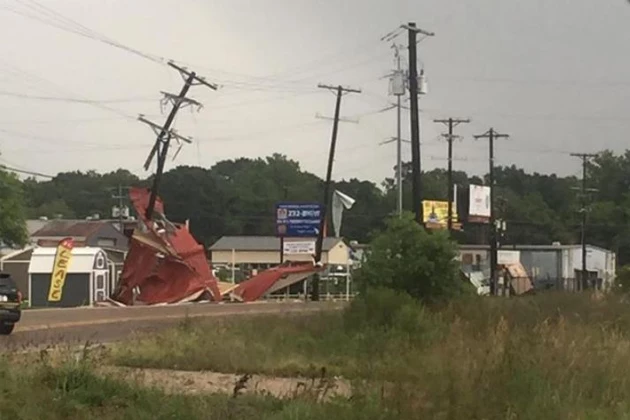 Weather Damages Building &#038; Causes Downed Power Lines In Scott