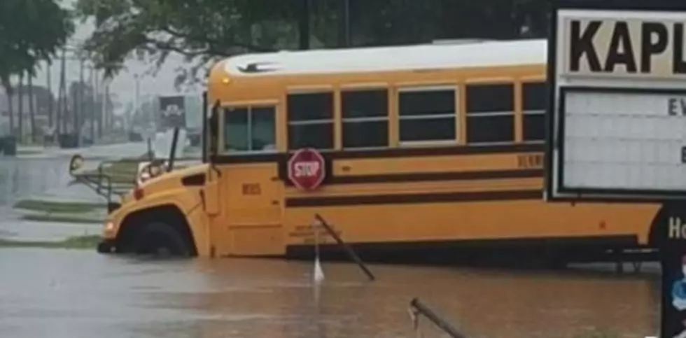 Bus Hits Flooded Waters; Students Escape Out Back Door