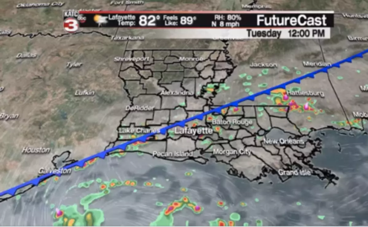 Cold Front Bringing Lower Temps & Reduced Humidity To Louisiana
