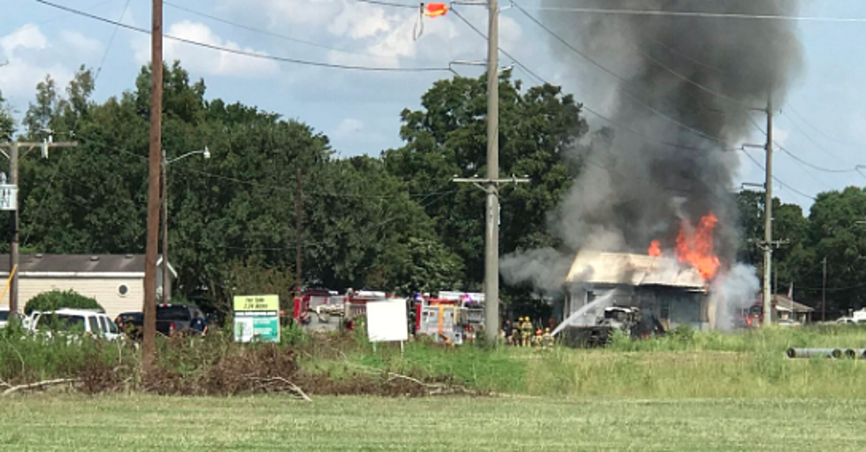 House Catches Fire While Being Transported In Scott