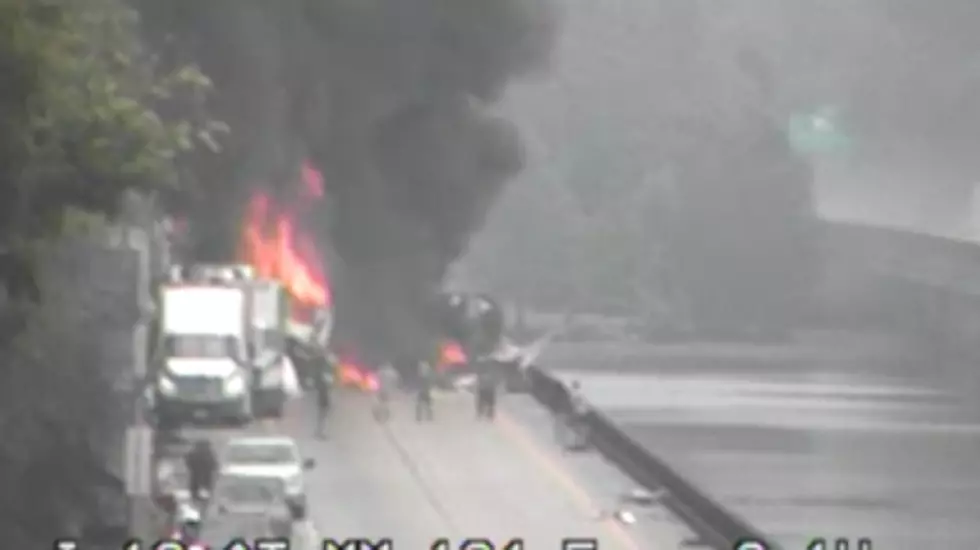 State Police Say 1 Person Dead In Fiery Crash On I-10