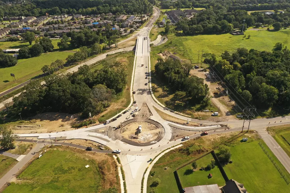 Aerial Photos Show E. Broussard Roundabout Progress In Lafayette