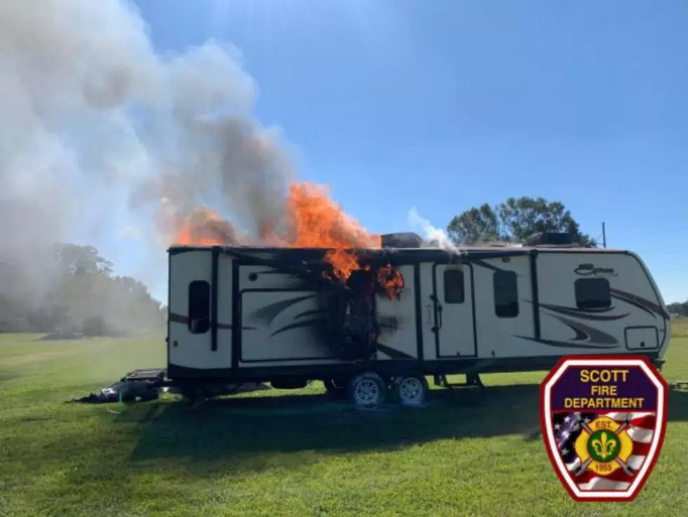 Camper Catches Fire in Scott; Neighbor Prevents Further Damage