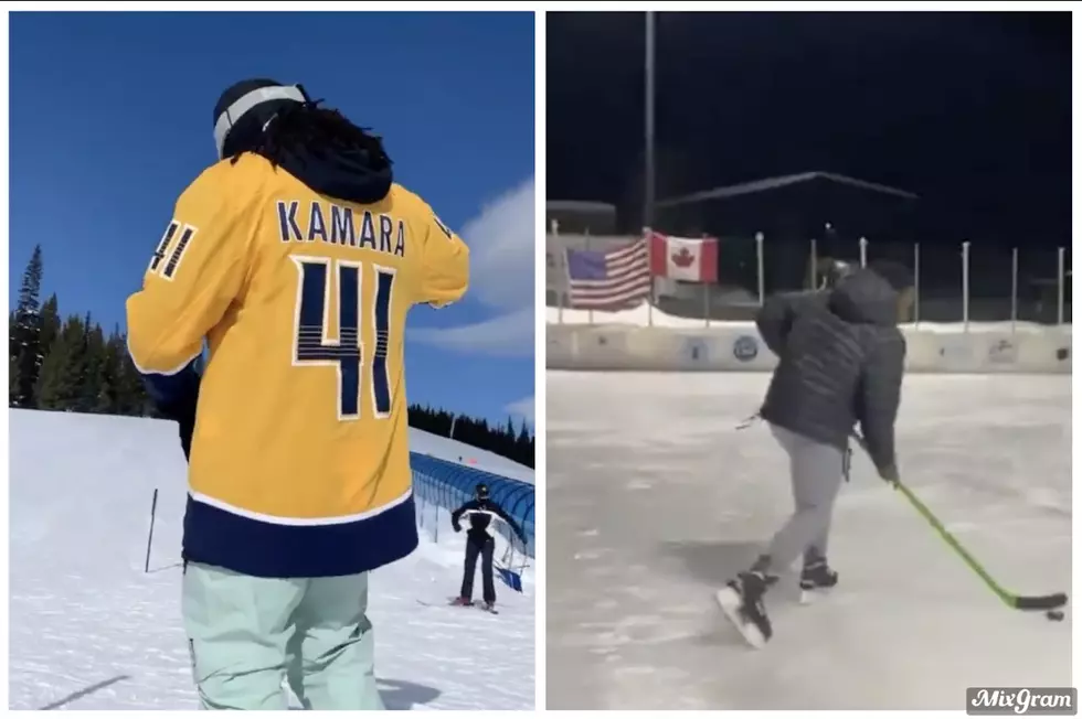 Alvin Kamara Still Living His Best Life in Montana, Adds Hockey to His Mountain Adventures
