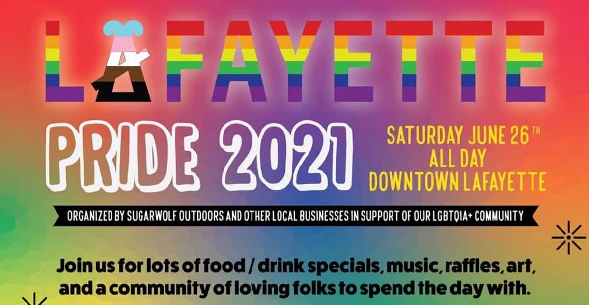Lafayette Pride 2021 Celebration To Be Held Saturday