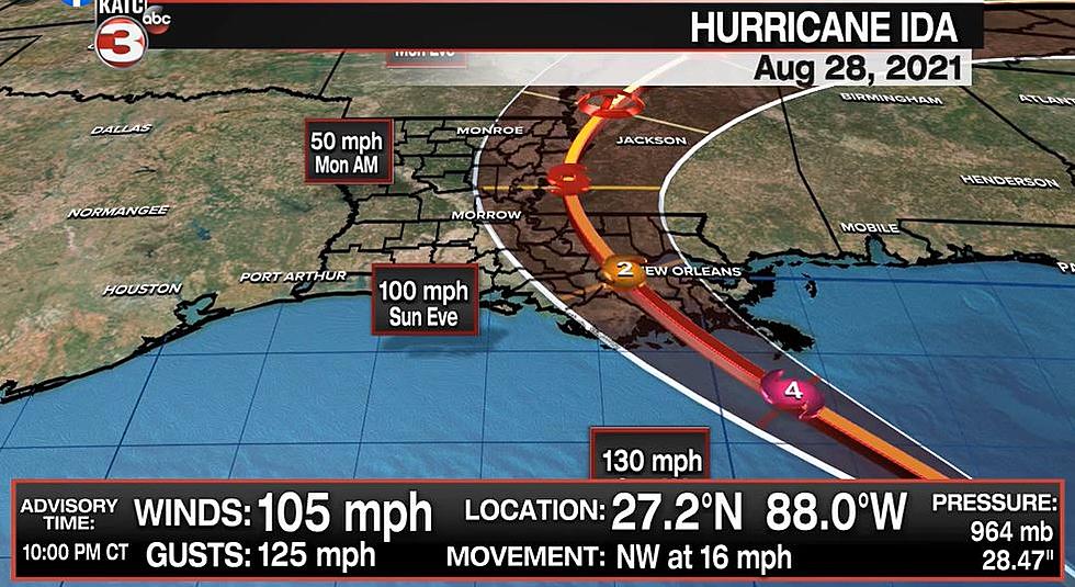 Another Slightly Eastward Nudge as Hurricane Ida Approaches Louisiana Coast