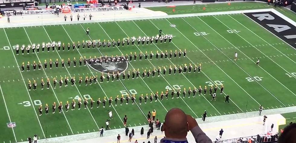 Grambling Band Performs During Raiders Halftime Show