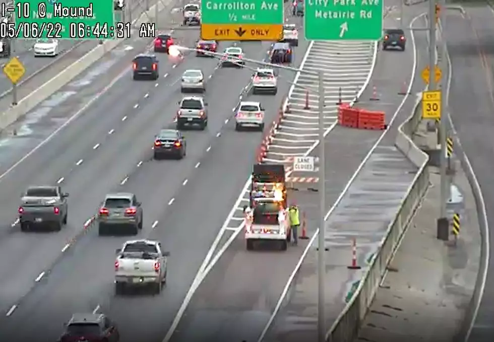 Sinkhole Closes I-10 Off Ramp in New Orleans