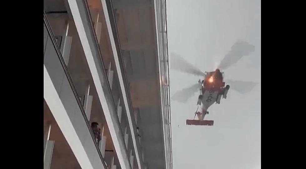 Coast Guard Helicopter Nearly Crashes into Gulf of Mexico During Cruise Liner Evacuation