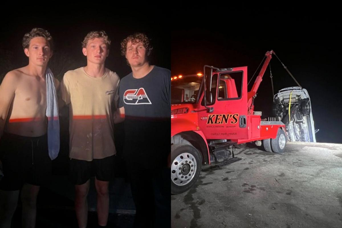 Trio Saves Woman As Vehicle Sinks At Louisiana Boat Launch