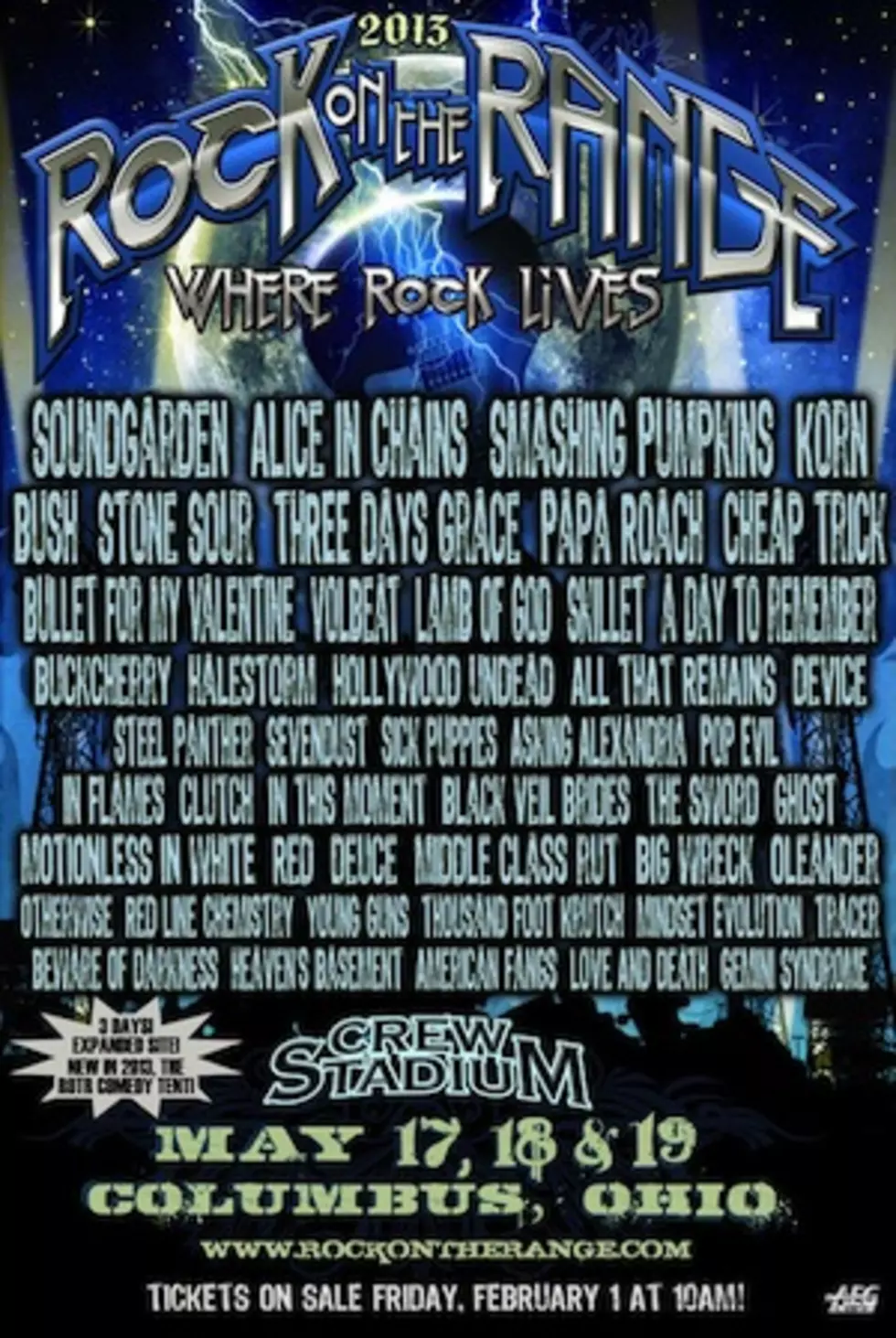 2013 Rock on the Range to Feature Soundgarden, Alice in Chains, Korn, Lamb of God + More
