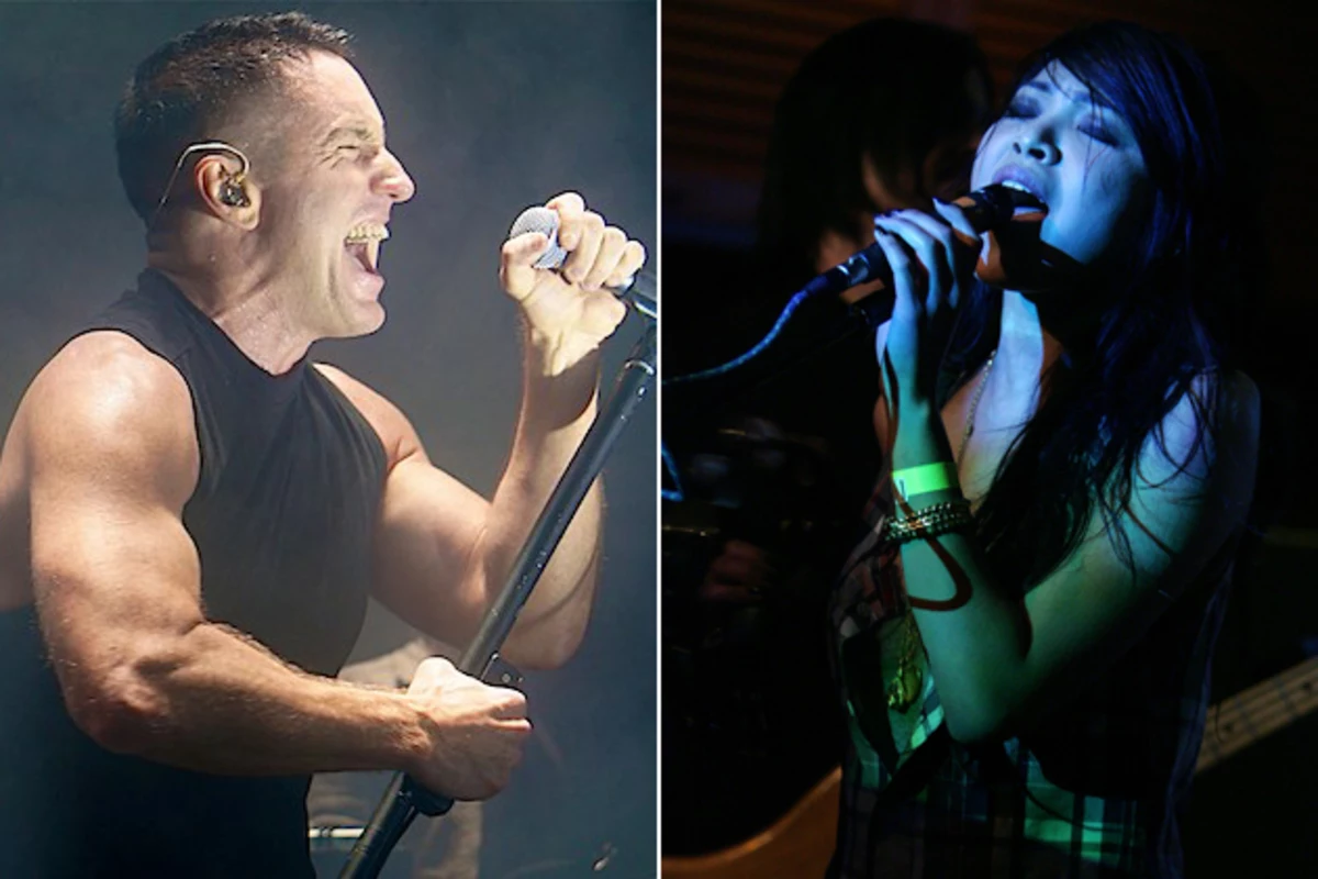 Nine Inch Nails welcomed Mariqueen Maandig onstage to perform a pair of How...