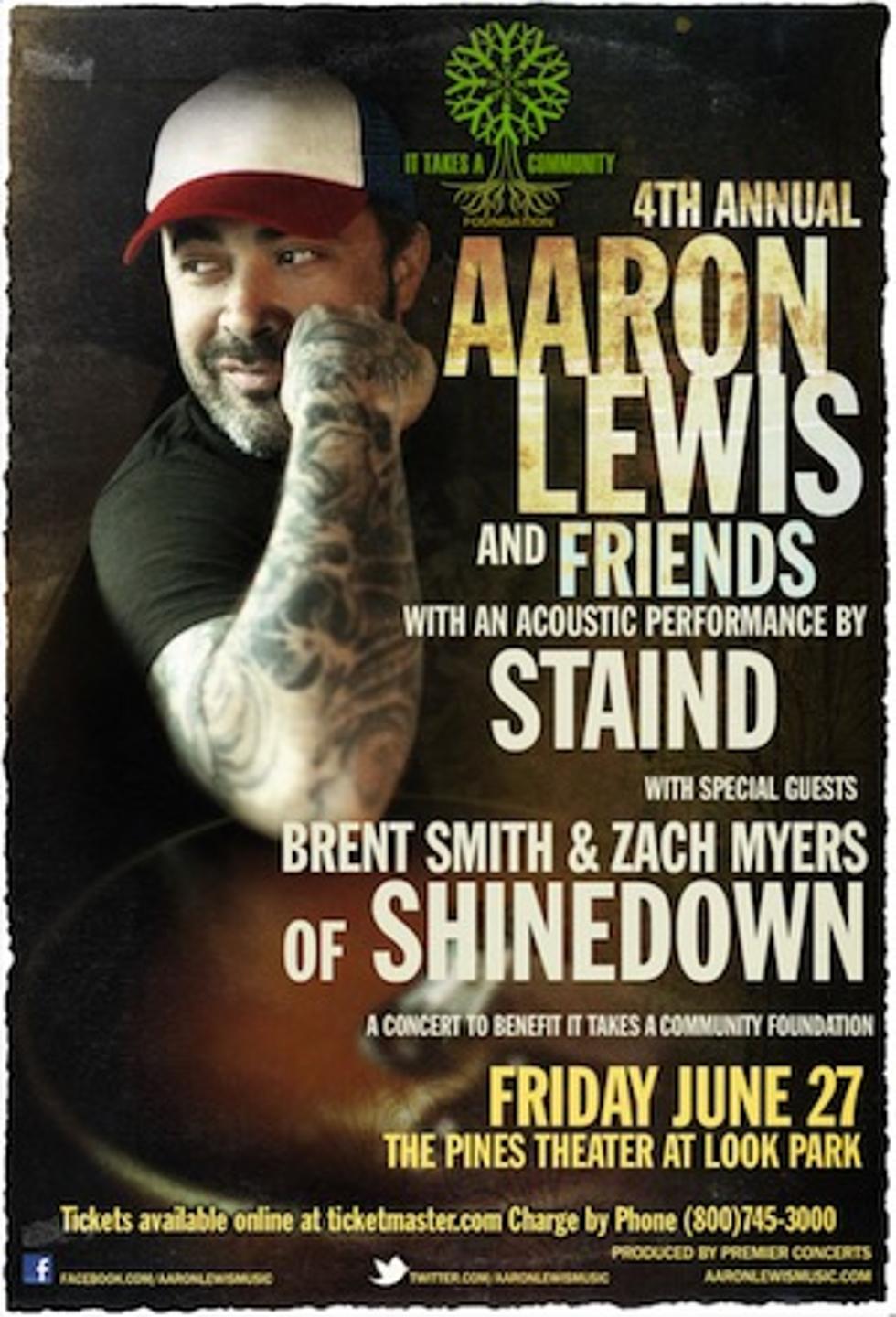 Aaron Lewis Calls on Staind, Brent Smith and Zach Myers for 2014 Benefit