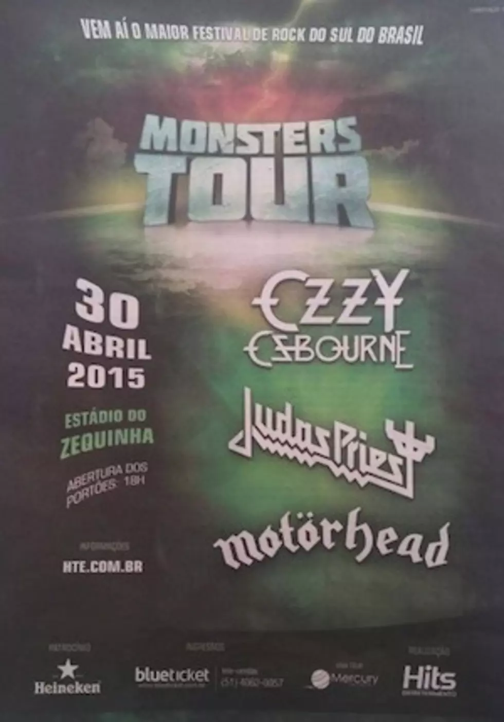 Ozzy Osbourne, Judas Priest + Motorhead to Play 2015 &#8216;Monsters Tour&#8217; Date in Brazil